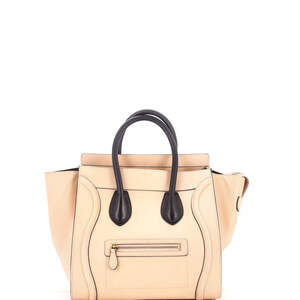 Celine Mini Bicolor Luggage Bag Leather